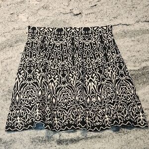 Xhilaration Black and White Mini A-Line Skirt